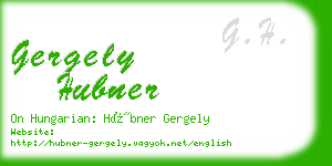 gergely hubner business card